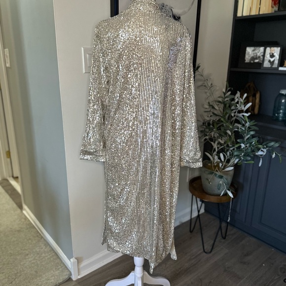 BB Dakota Show Stopper Sequin Long Cardigan Size XS, NWT - Picture 6 of 7